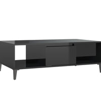 Couchtisch Hochglanz-Schwarz 103,5x60x35 cm Holzwerkstoff