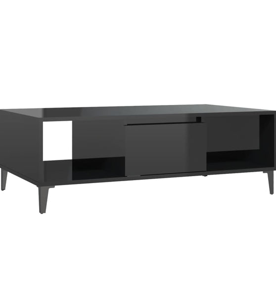 Couchtisch Hochglanz-Schwarz 103,5x60x35 cm Holzwerkstoff