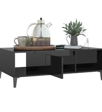 Couchtisch Hochglanz-Schwarz 103,5x60x35 cm Holzwerkstoff