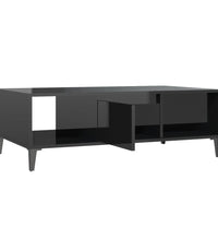Couchtisch Hochglanz-Schwarz 103,5x60x35 cm Holzwerkstoff