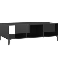 Couchtisch Hochglanz-Schwarz 103,5x60x35 cm Holzwerkstoff