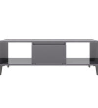 Couchtisch Hochglanz-Grau 103,5x60x35 cm Holzwerkstoff