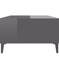 Couchtisch Hochglanz-Grau 103,5x60x35 cm Holzwerkstoff