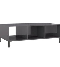 Couchtisch Hochglanz-Grau 103,5x60x35 cm Holzwerkstoff
