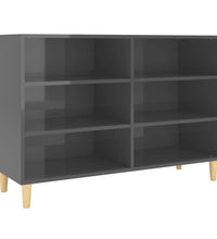 Sideboard Hochglanz-Grau 103,5x35x70 cm Holzwerkstoff