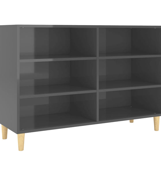 Sideboard Hochglanz-Grau 103,5x35x70 cm Holzwerkstoff