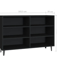 Sideboard Schwarz 103,5x35x70 cm Holzwerkstoff