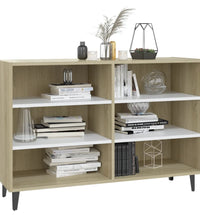 Sideboard Weiß und Sonoma-Eiche 103,5x35x70 cm Holzwerkstoff