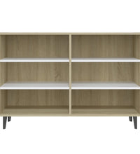 Sideboard Weiß und Sonoma-Eiche 103,5x35x70 cm Holzwerkstoff