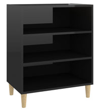 Sideboard Hochglanz-Schwarz 57x35x70 cm Holzwerkstoff