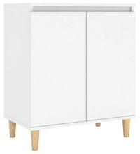 Sideboard mit Massivholz-Beinen Weiß 60x35x70 cm Holzwerkstoff