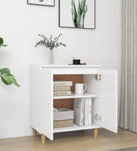 Sideboard mit Massivholz-Beinen Weiß 60x35x70 cm Holzwerkstoff