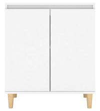 Sideboard mit Massivholz-Beinen Weiß 60x35x70 cm Holzwerkstoff