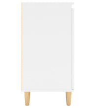 Sideboard mit Massivholz-Beinen Weiß 60x35x70 cm Holzwerkstoff