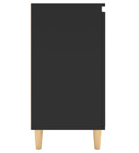 Sideboard mit Massivholz-Beinen Schwarz 60x35x70 cm