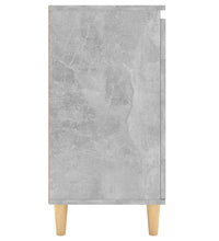 Sideboard mit Massivholz-Beinen Betongrau 60x35x70 cm