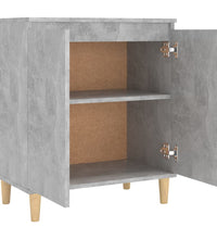 Sideboard mit Massivholz-Beinen Betongrau 60x35x70 cm
