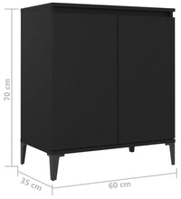 Sideboard Schwarz 60x35x70 cm Holzwerkstoff