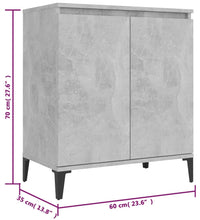 Sideboard Betongrau 60x35x70 cm Holzwerkstoff