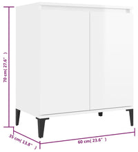 Sideboard Hochglanz-Weiß 60x35x70 cm Holzwerkstoff