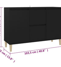 Sideboard Schwarz 103,5x35x70 cm Holzwerkstoff