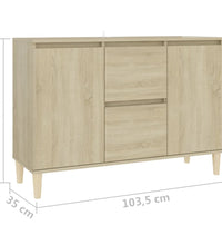 Sideboard Sonoma-Eiche 103,5x35x70 cm Holzwerkstoff