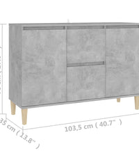 Sideboard Betongrau 103,5x35x70 cm Holzwerkstoff