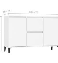 Sideboard Weiß 104x35x70 cm Holzwerkstoff