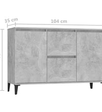 Sideboard Betongrau 104x35x70 cm Holzwerkstoff