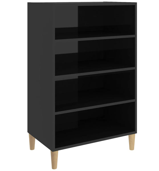 Sideboard Hochglanz-Schwarz 57x35x90 cm Holzwerkstoff