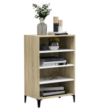 Sideboard Weiß Sonoma-Eiche 57x35x90 cm Holzwerkstoff