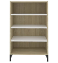 Sideboard Weiß Sonoma-Eiche 57x35x90 cm Holzwerkstoff
