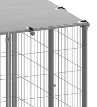 Hundezwinger Silbern 330x110x110 cm Stahl