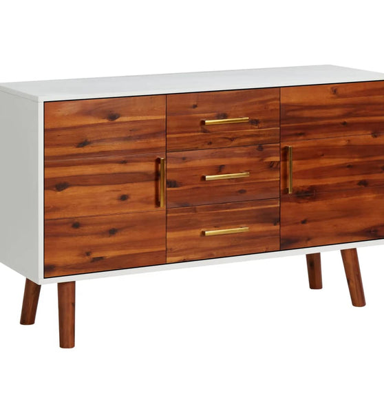 Sideboard 110x35x70 cm Massivholz Akazie und MDF