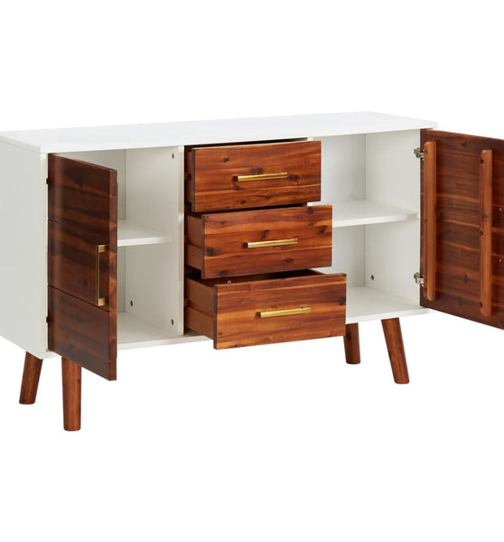 Sideboard 110x35x70 cm Massivholz Akazie und MDF