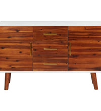 Sideboard 110x35x70 cm Massivholz Akazie und MDF