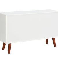 Sideboard 110x35x70 cm Massivholz Akazie und MDF