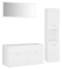 Badmöbel-Set Weiß Holzwerkstoff