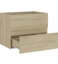 Waschbeckenunterschrank Einbaubecken Sonoma-Eiche Holzwerkstoff