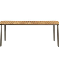 7-tlg. Garten-Essgruppe Poly Rattan Grau