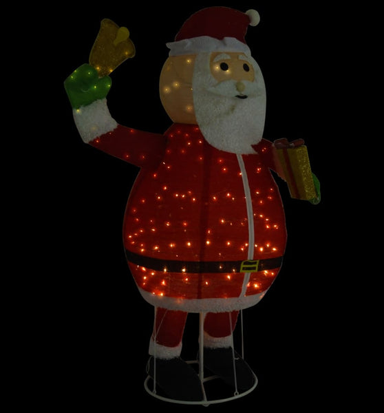 LED-Weihnachtsmann Weihnachtsfigur Luxus-Gewebe 180 cm