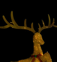LED-Rentier Fliegend Weihnachtsdeko 120 LEDs Gold Warmweiß