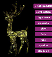 LED-Rentier Acryl Weihnachtsdekoration 140 LEDs 120 cm Warmweiß
