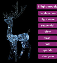 LED-Rentier Acryl Weihnachtsdeko 140 LEDs 120 cm Kaltweiß