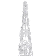 LED-Kegel Acryl Weihnachtsdeko Pyramide Kaltweiß 90 cm