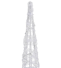 LED-Kegel Acryl Weihnachtsdeko Pyramide Kaltweiß 120 cm