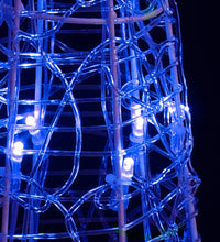 LED-Kegel Acryl Weihnachtsdeko Pyramide Blau 120 cm