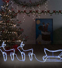 Weihnachtsdekoration Rentiere und Schlitten Outdoor 576 LEDs