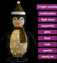 Weihnachtsdekoration Pinguin-Figur LED Luxus-Gewebe 60 cm