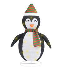 Weihnachtsdeko LED Pinguin Luxus-Stoff 90 cm